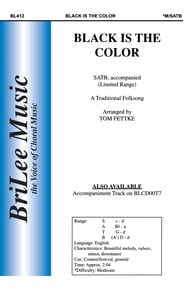 Black Is the Color SATB choral sheet music cover Thumbnail